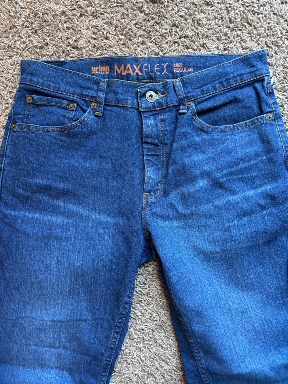 urban pipeline Men’s Dark Blue MaxFlex Relaxed Jeans